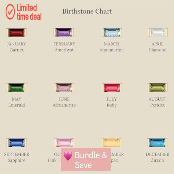 Gold Beaded Stretch Bracelet with Cross Charm & Birthstone, 9.45" - Picture 5 of 8